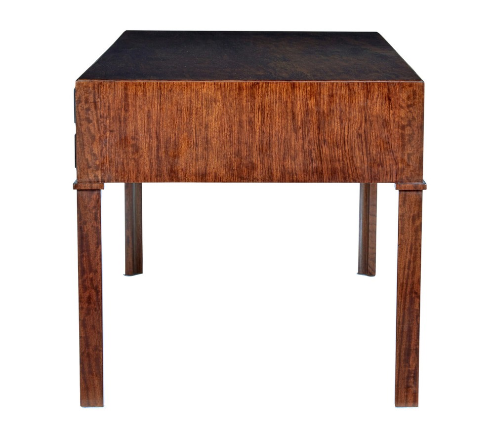 DANISH MID 20TH CENTURY BURR WALNUT DESK