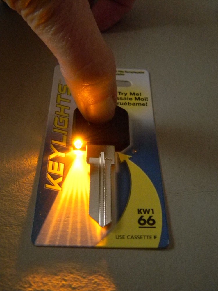Kwikset & Weiser  Lighted KW1 Key Blank- Black