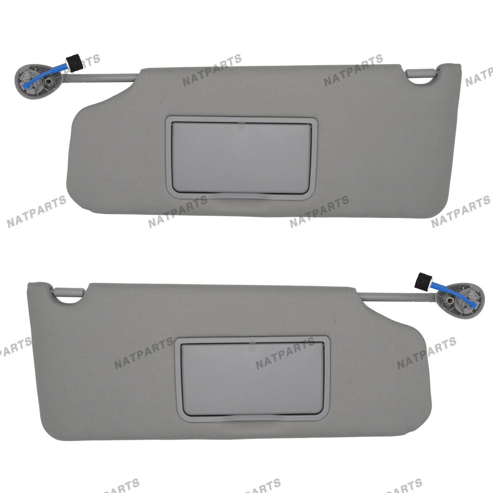 Pair Gray Side Sun Visor w/ Light for Honda Pilot 2009-2015 LH RH83280-SZA-A01ZA