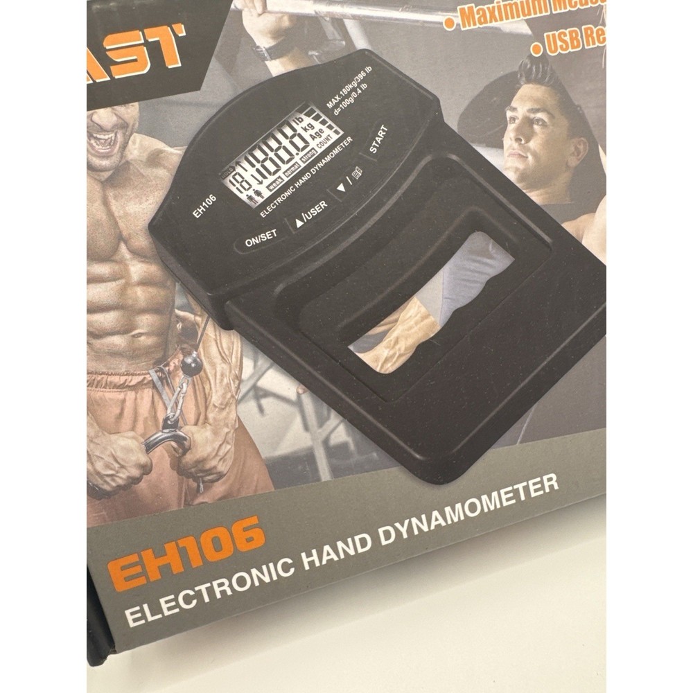 Electronic Hand Dynamometer Grip Strength Tester LCD Digital 396lb NEW