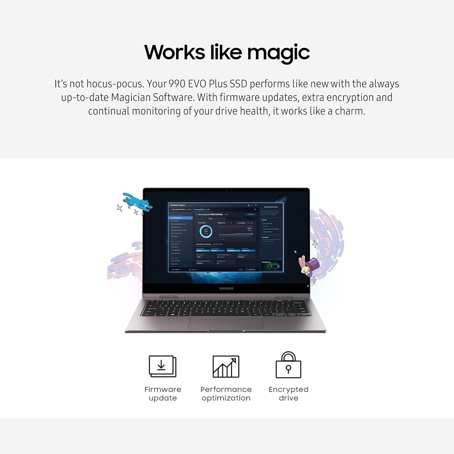 Samsung 990 EVO Plus SSD 4TB, PCIe Gen 4x4 | Gen 5x2 M.2, Speeds Up-to 7,250 MB/