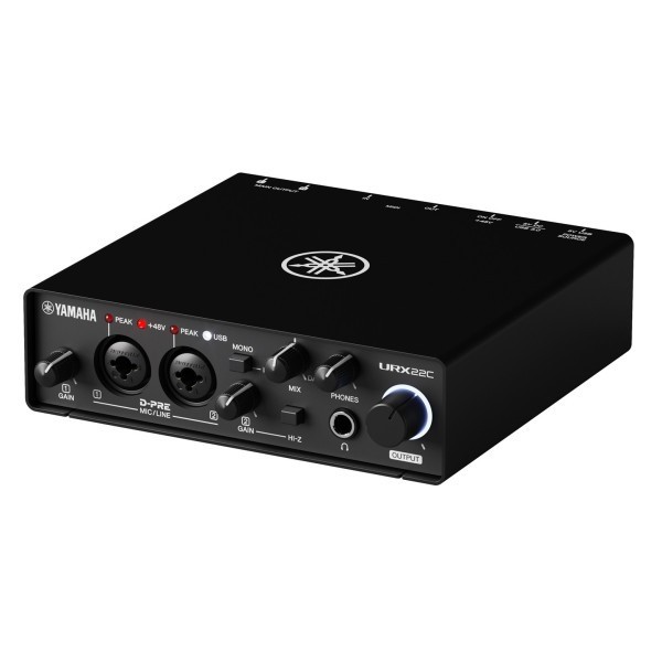 Yamaha URX22C USB-C Audio Interface (with Software Suite) - Black