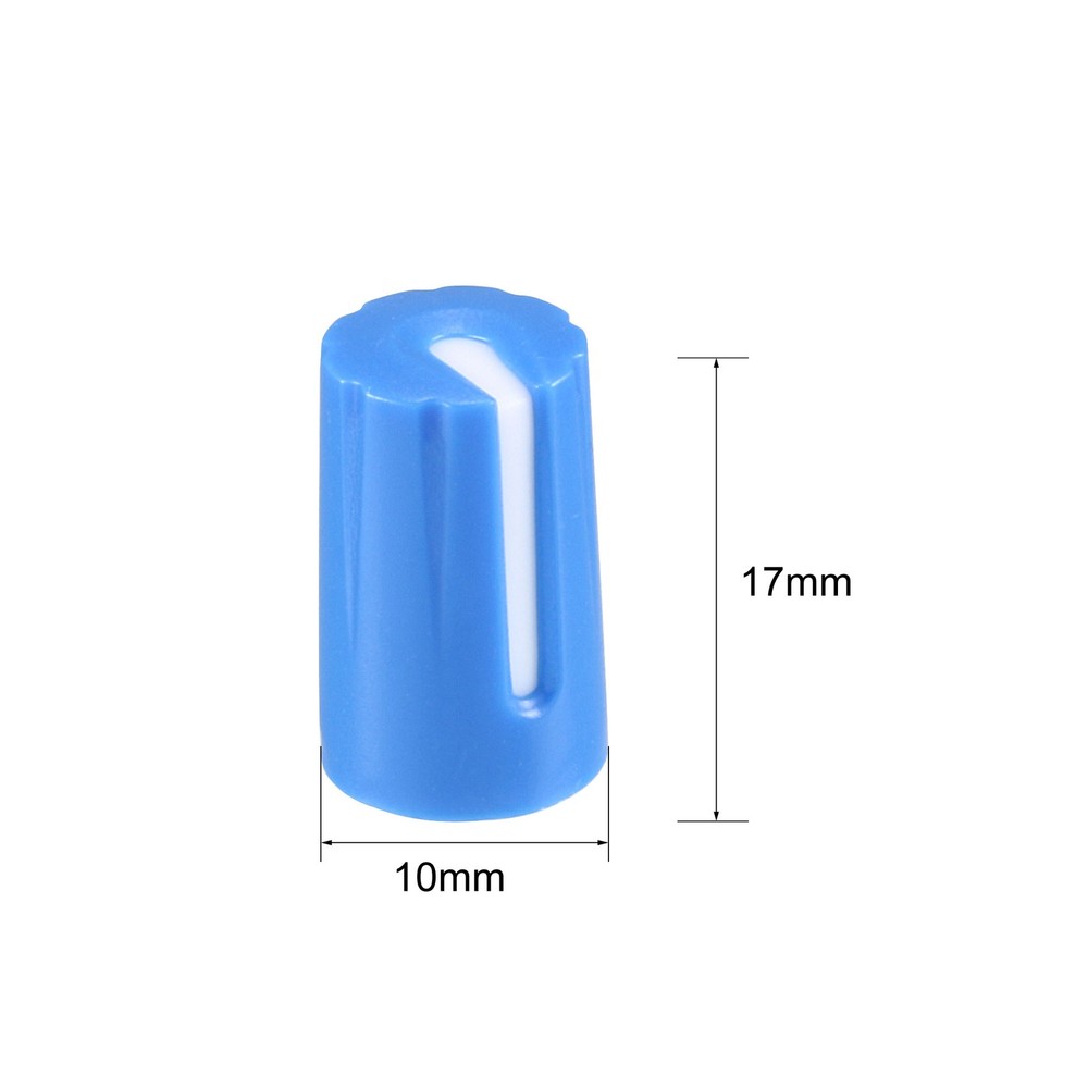 10pcs 6mm Potentiometer Control Knob Acrylic Volume Tone Knobs Blue White