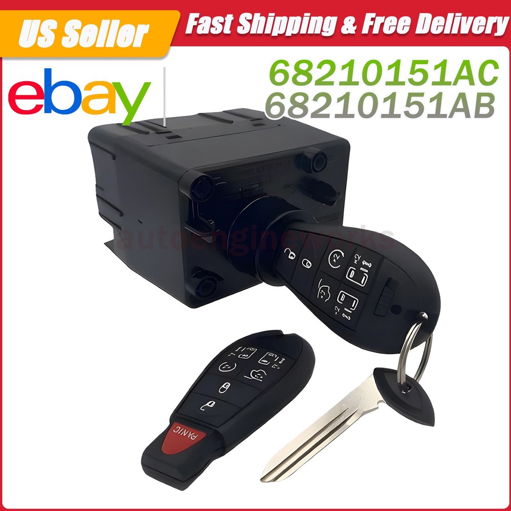 For 2010-12 Ram 68210151AC Wireless Ignition Node WIN Module & Programmed w/Keys