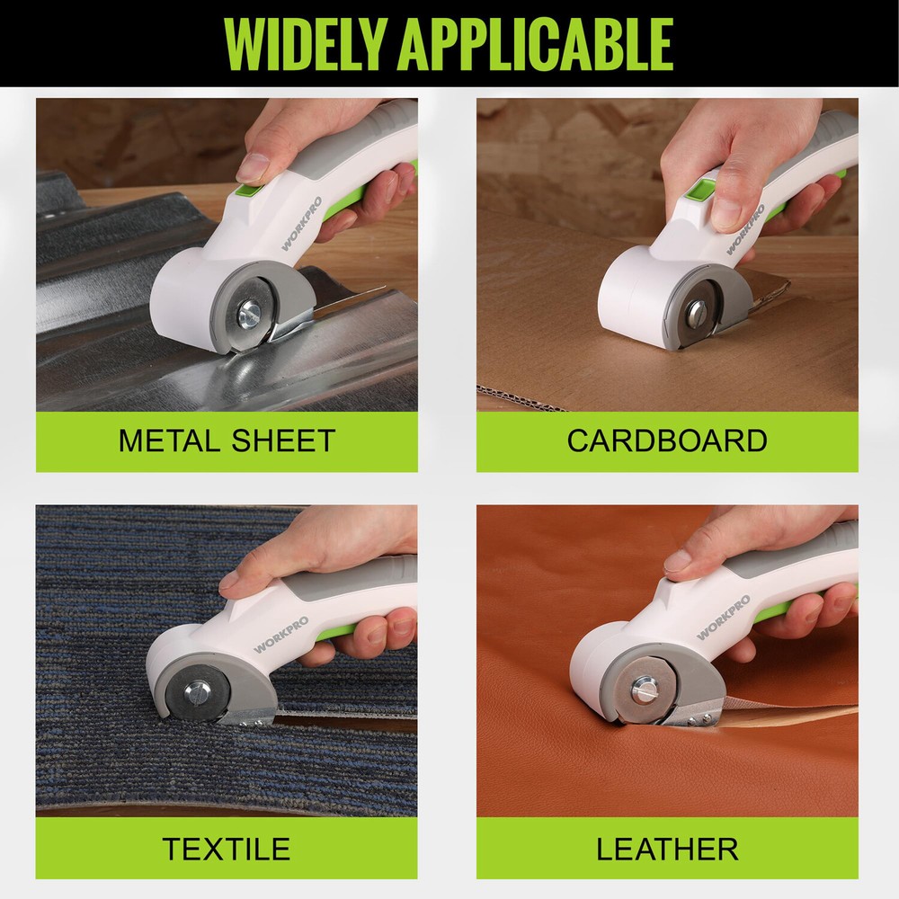 WORKPRO Cordless Electric Scissors Shears Cutting Tool for Fabric Leather Carpet