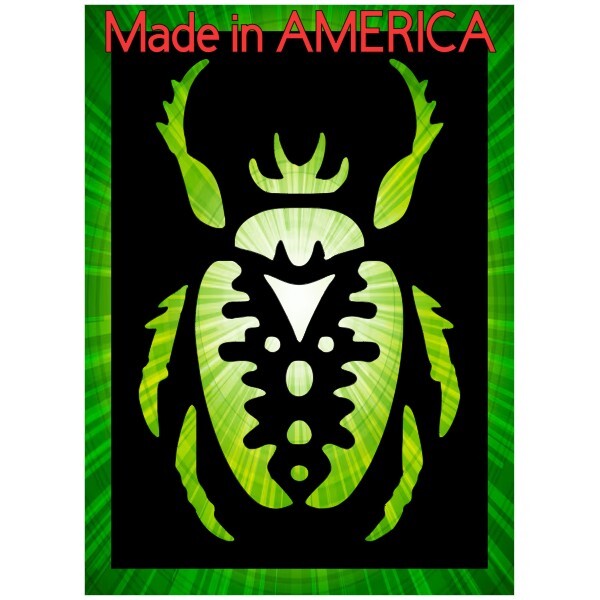7"x10" Clear Plastic Stencil - Beetle Bug (SAA62)