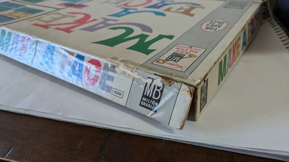1962 Game Make A Face Milton Bradley
