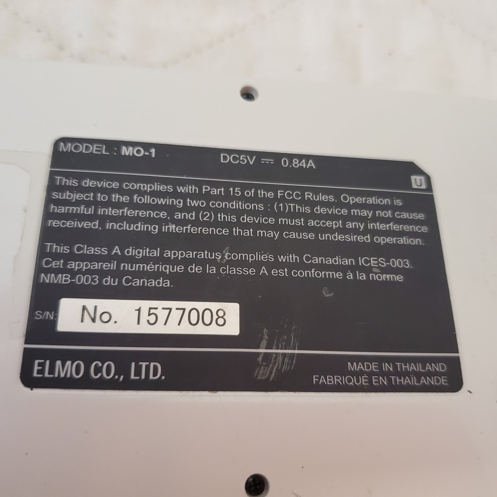 Elmo MO-1 White Visual Preseter Document Camera