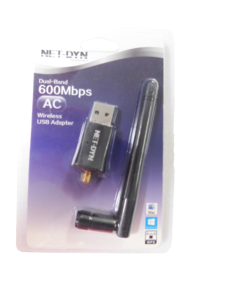 NET-DYN Duel-Band 600Mbps AC Wireless USB Adapter-2 Pack