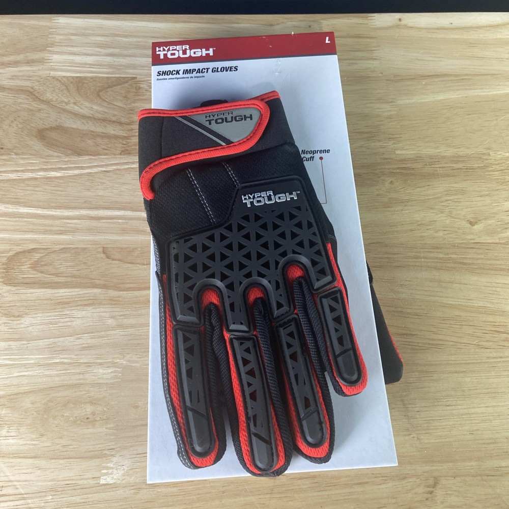 Hyper Tough Shock Impact Multi Purpose Work Glove LG. Touchscreen Compatible