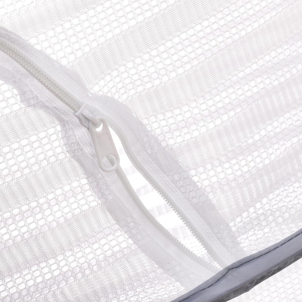 Coloch 4 Layer Herb Drying Rack with Zipper, Hanging Mesh Net White