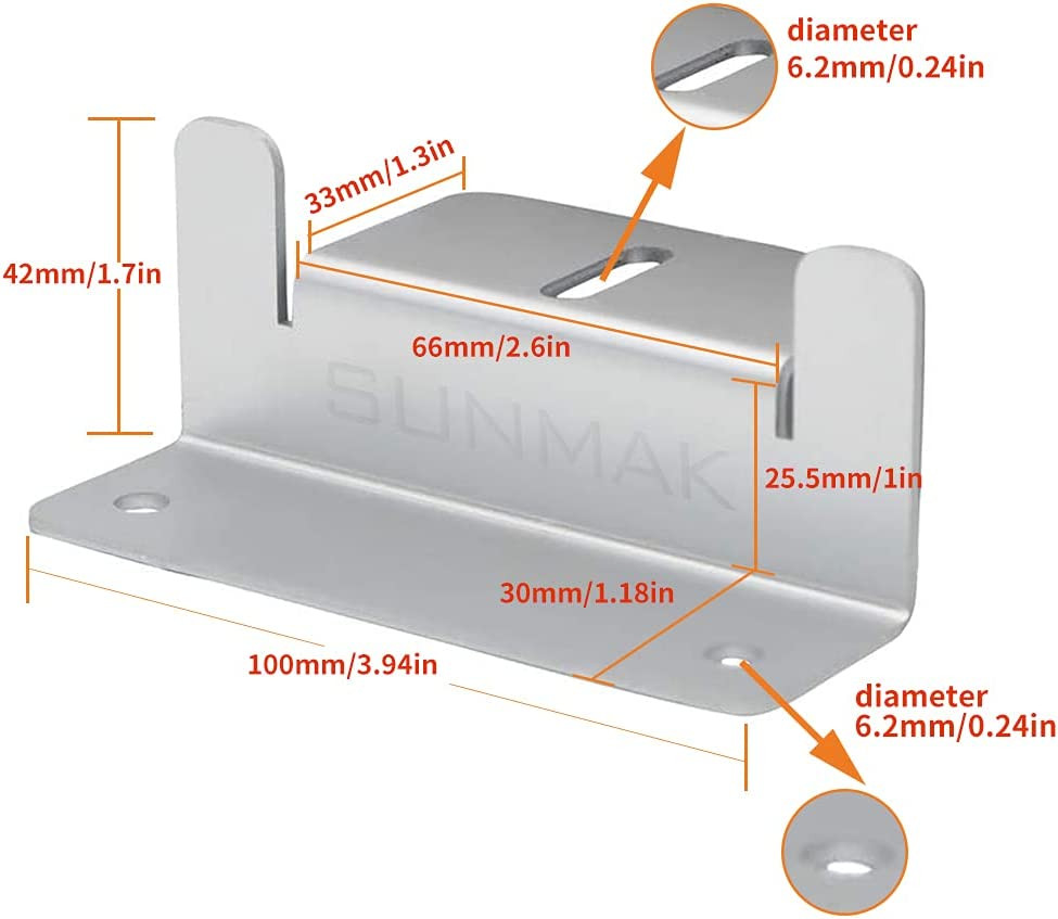 SUNMAK 16 Units per Set Solar Panel Mounting Z Brackets, Solar Panel Mounting Br