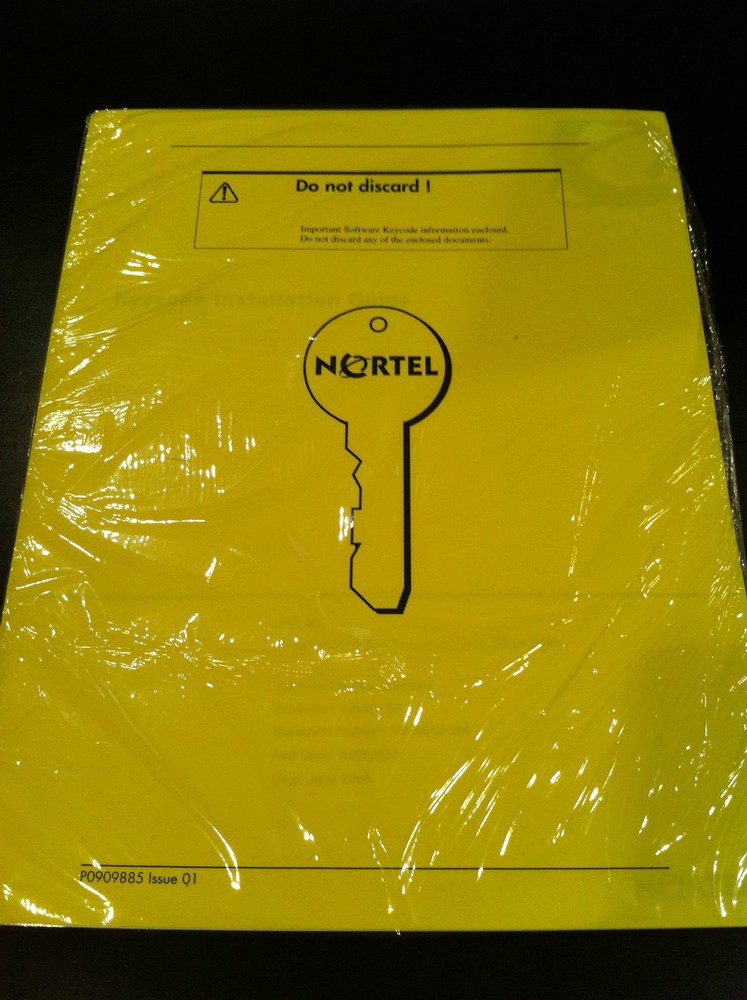 Nortel Norstar Call Pilot 100 / 150 4-Seat Voice Messaging Keycode NTKC0092 Code