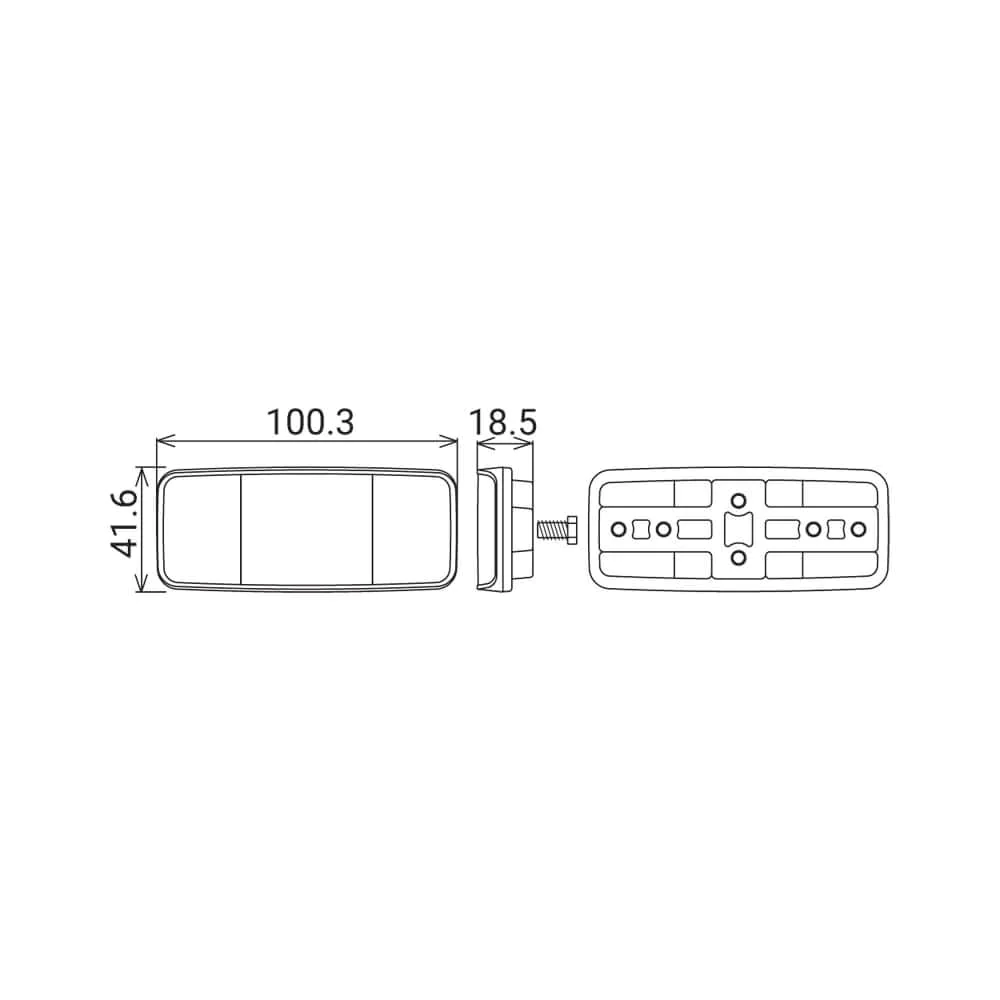 RR-395-BTR Rack Reflector (50/80 mm)