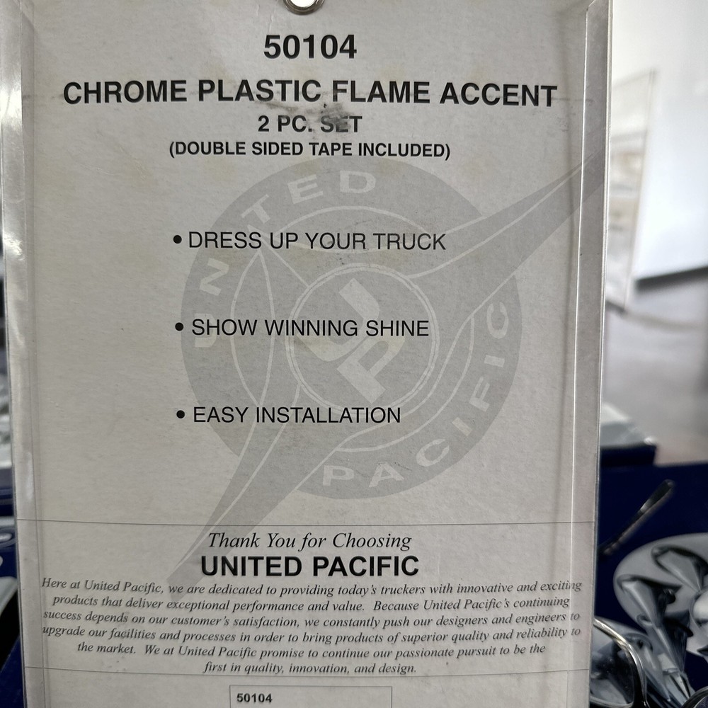 Chrome Plastic Flame Accent. #50104