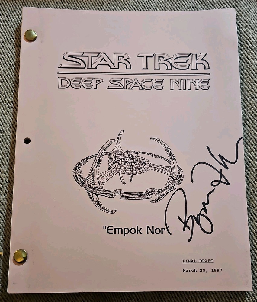 Signed Star Trek Deep Space Nine "Empok Nor" Final Draft TV Script Bryan Fuller