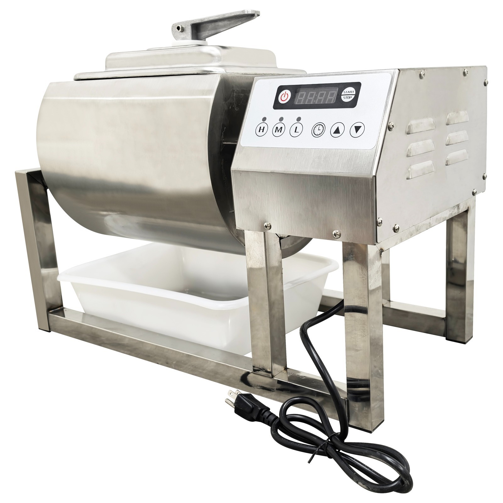 Used 15L 110V Circular Meat Vegetable Tumbler Marinator Microcomputer Control