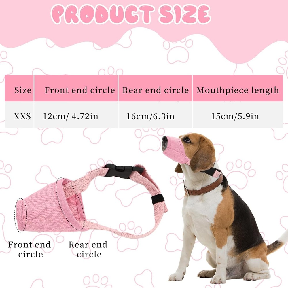 Dog Muzzle Small Dogs Breathable Adjustable Puppy Muzzles Small Dog Muzzle