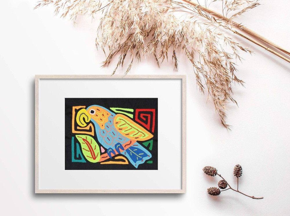 Multicolor Orange And Blue Bird Molita