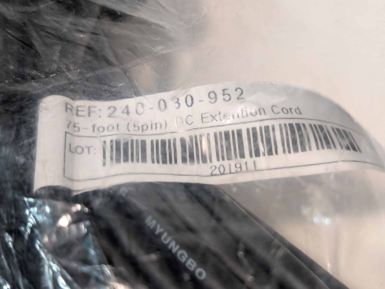 Stryker 240-030-952 75ft 5-Pin DC Extension Cords, Circular Connector, as shown