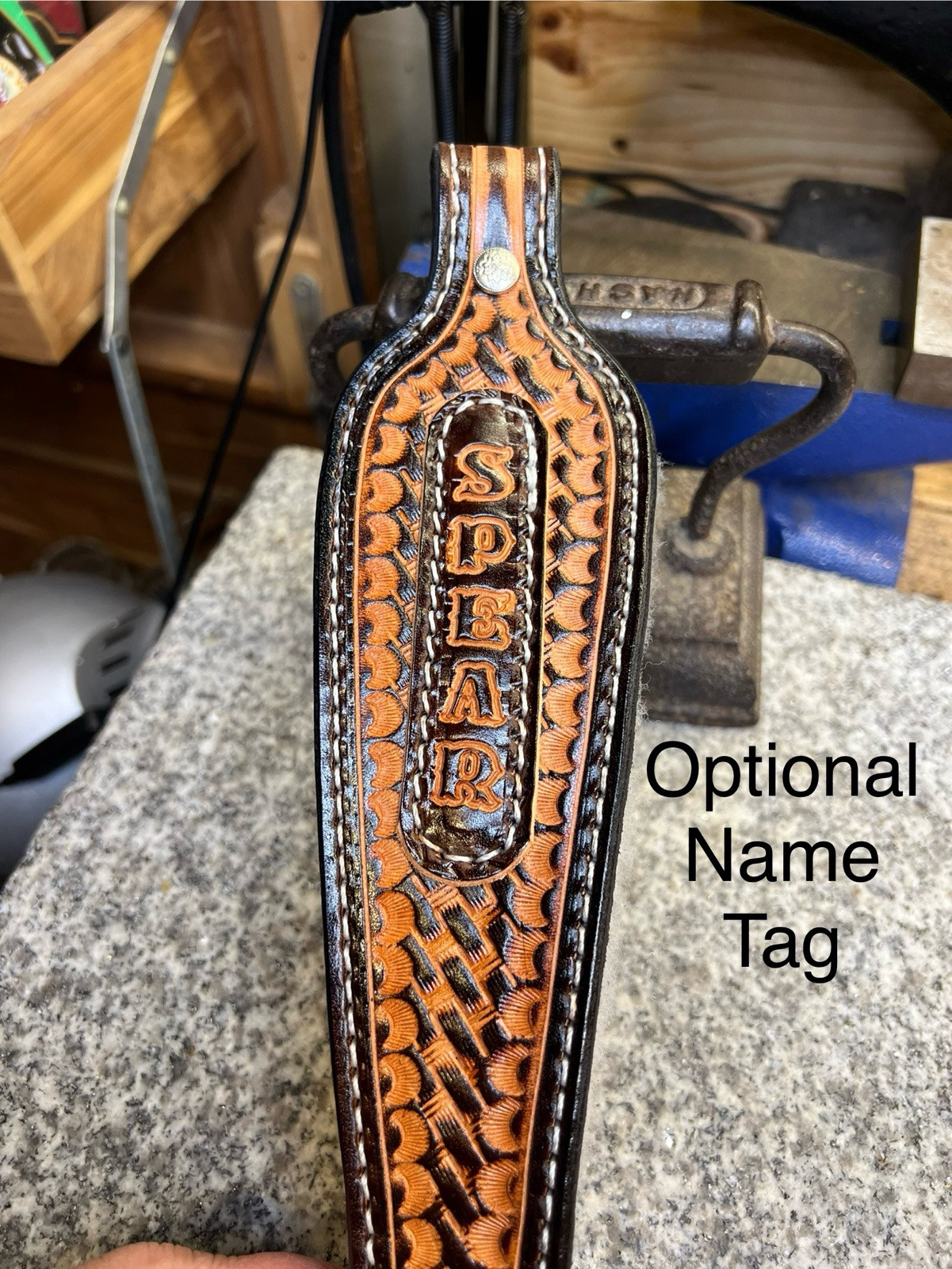 Leather Rifle Sling with Thumb Hole, Handmade Gun Strap, Full Grain, Made in USA