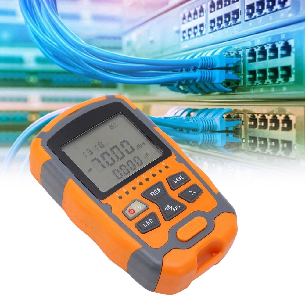 Optical Fiber Cable Tester Multimeter Tool with LED Light Optical Power Meter