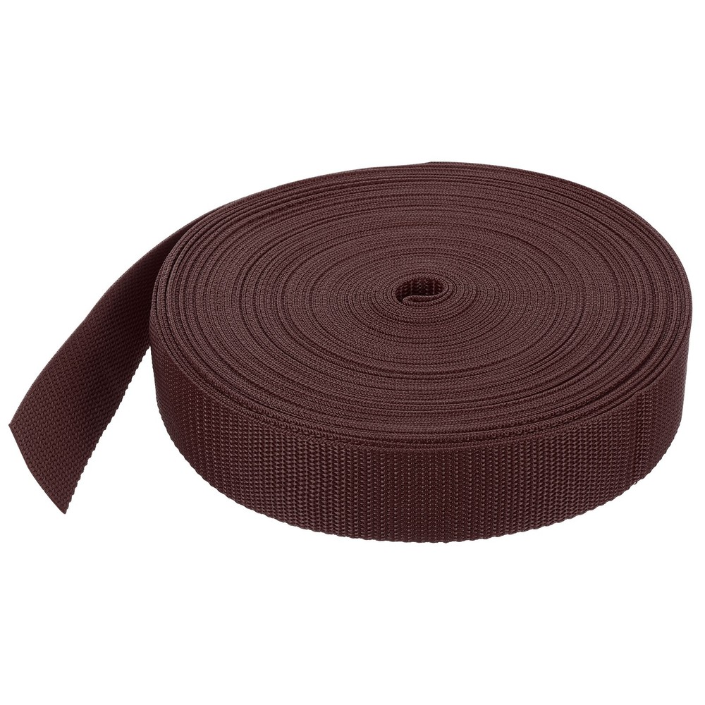 Lightweight Polypropylene Webbing Strap 3.8cm 25 Yard Brown