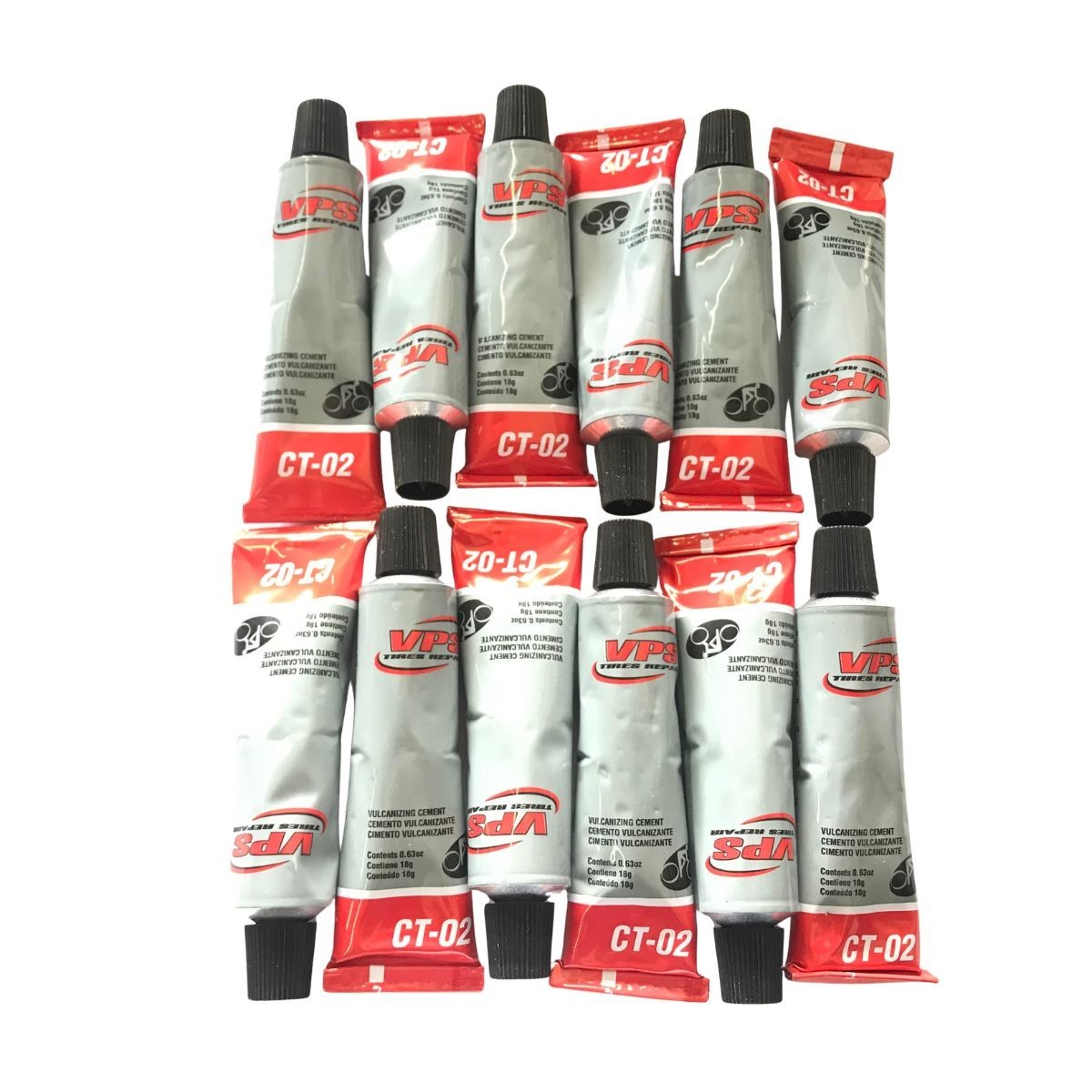 Cement Tube 0.63 oz – Pack of 12 Units – Tire Repair Glue / Rubber Patch Cement