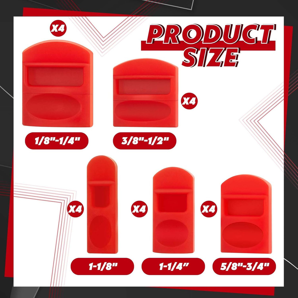 20 Pcs Soft Silicone Chisel Edge Guard Set, Silicone Chisel Tip Tool Protectors