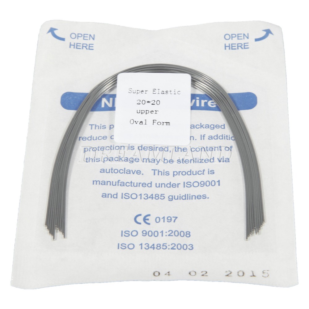 5 Pack Orthodontic Dental Super Elastic Rectangular Niti Arch Wires 20*20 Upper