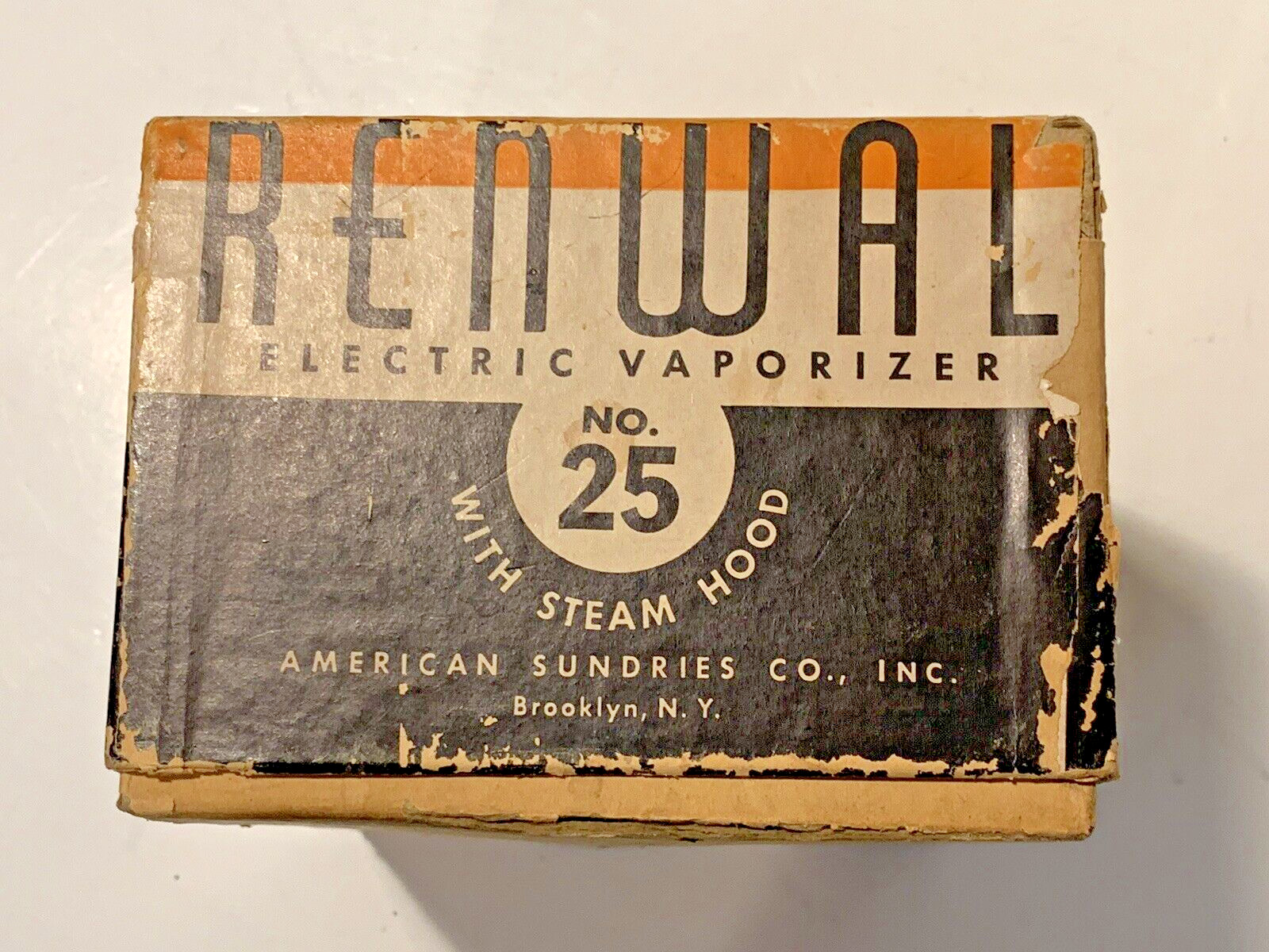 VTG Renwal Electric Vaporizer No. 25 with original Box circa 1927-1938 UNTESTED