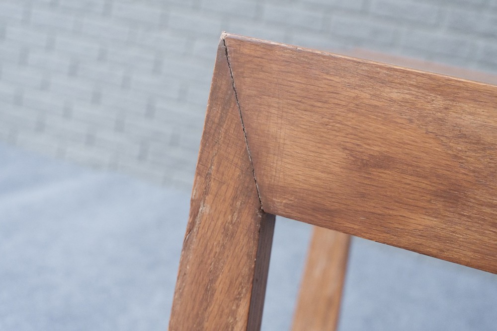 Mid Century Modern Oak Two Tier End Table
