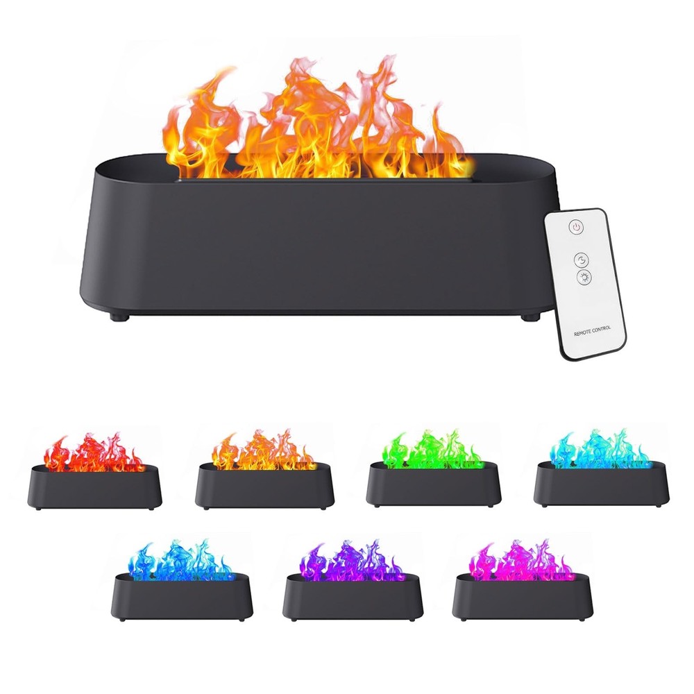 Fireplace Flame Diffuser, Aromatherapy Essential Oil Diffuser, 80ml Cool Mist...
