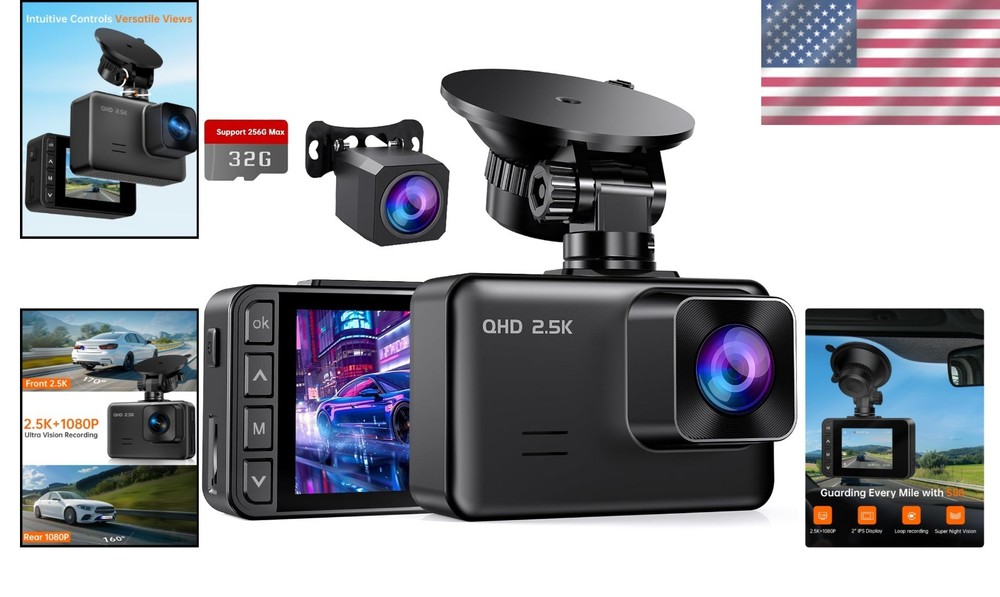High-Resolution Dash Camera Bundle, Night Vision