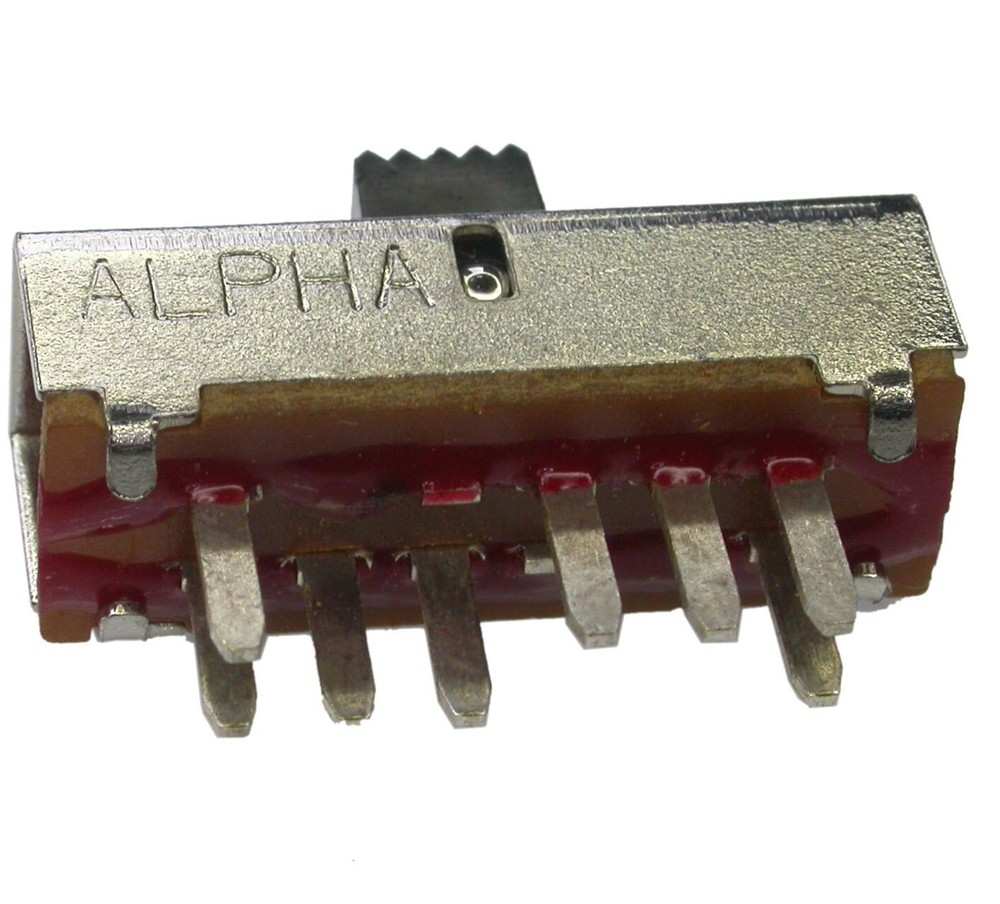 SSPE-423-5; Alpha Slide Switch, 2 Pole 3 Position