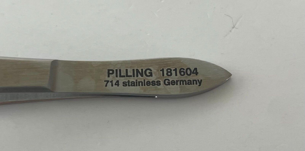 Pilling 181604 Iris Dressing Forceps,3 3/4" Full Curved 1×2 Teeth