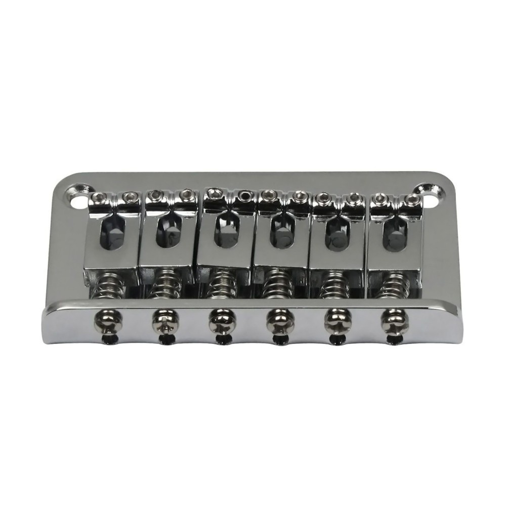 Metal Chrome 6-String Electric Guitar Fixed Bridge with 10.5mm String Space
