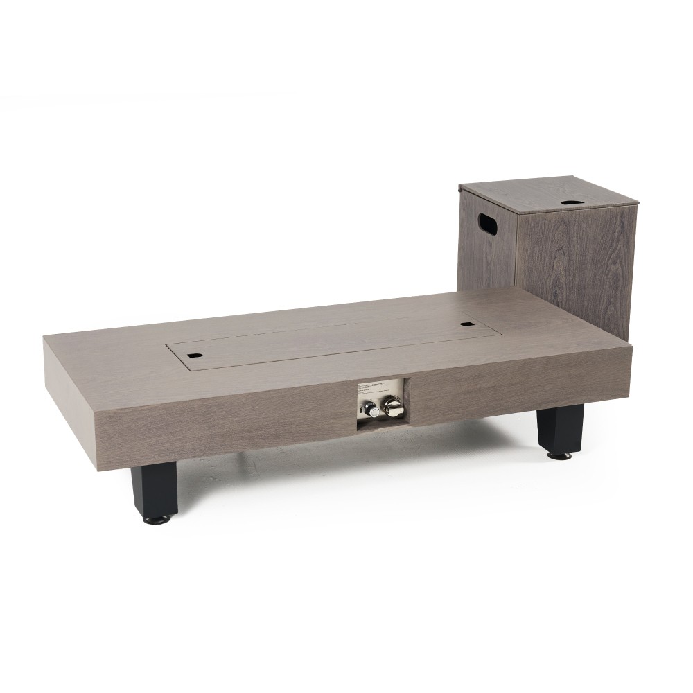 54" Rectangular Propane Fire Pit Table 50K BTU Low-Profile Modern Patio Heater