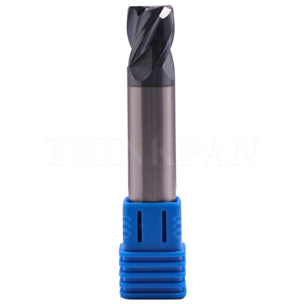 5Pcs 4 Flute Solid Carbide 1/2"x5/8"x3" End Mills - Double End - AlTiN Coated