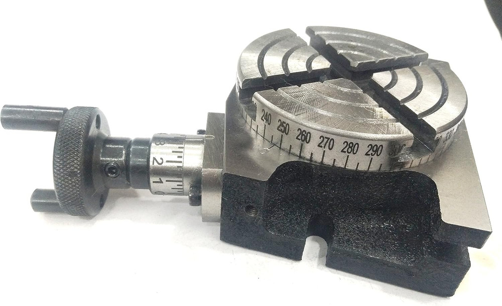 Rotary Table 3" Inch - 75Mm Horizontal & Vertical Model- Milling Machine 4 Slots