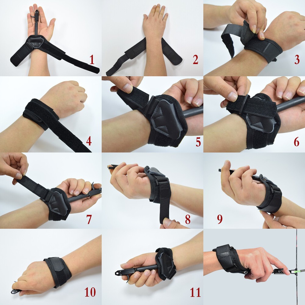Caliper Release Aid Archery Compound Bow Adult Tools Trigger Wrist Strap 1P