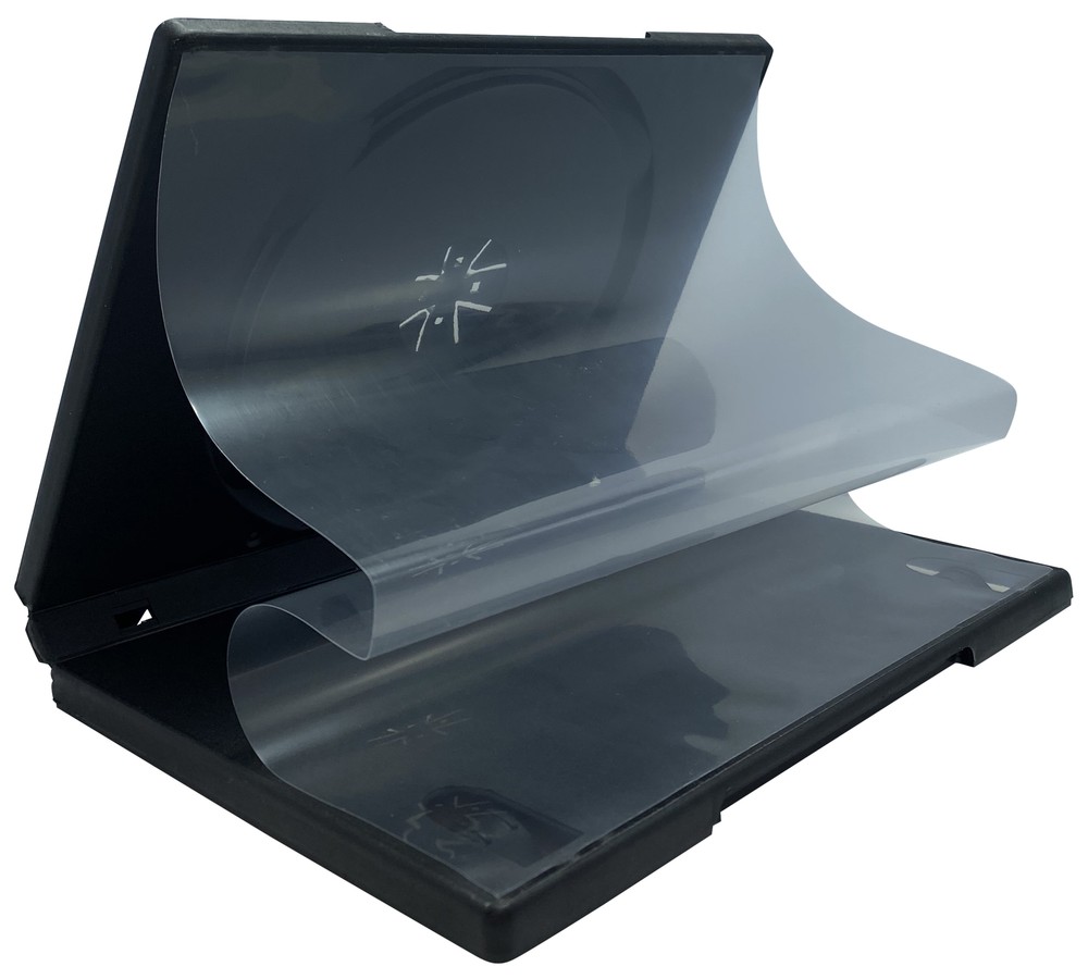 100 STANDARD Black Triple 3 Disc DVD Cases & 100 Matte Inserts