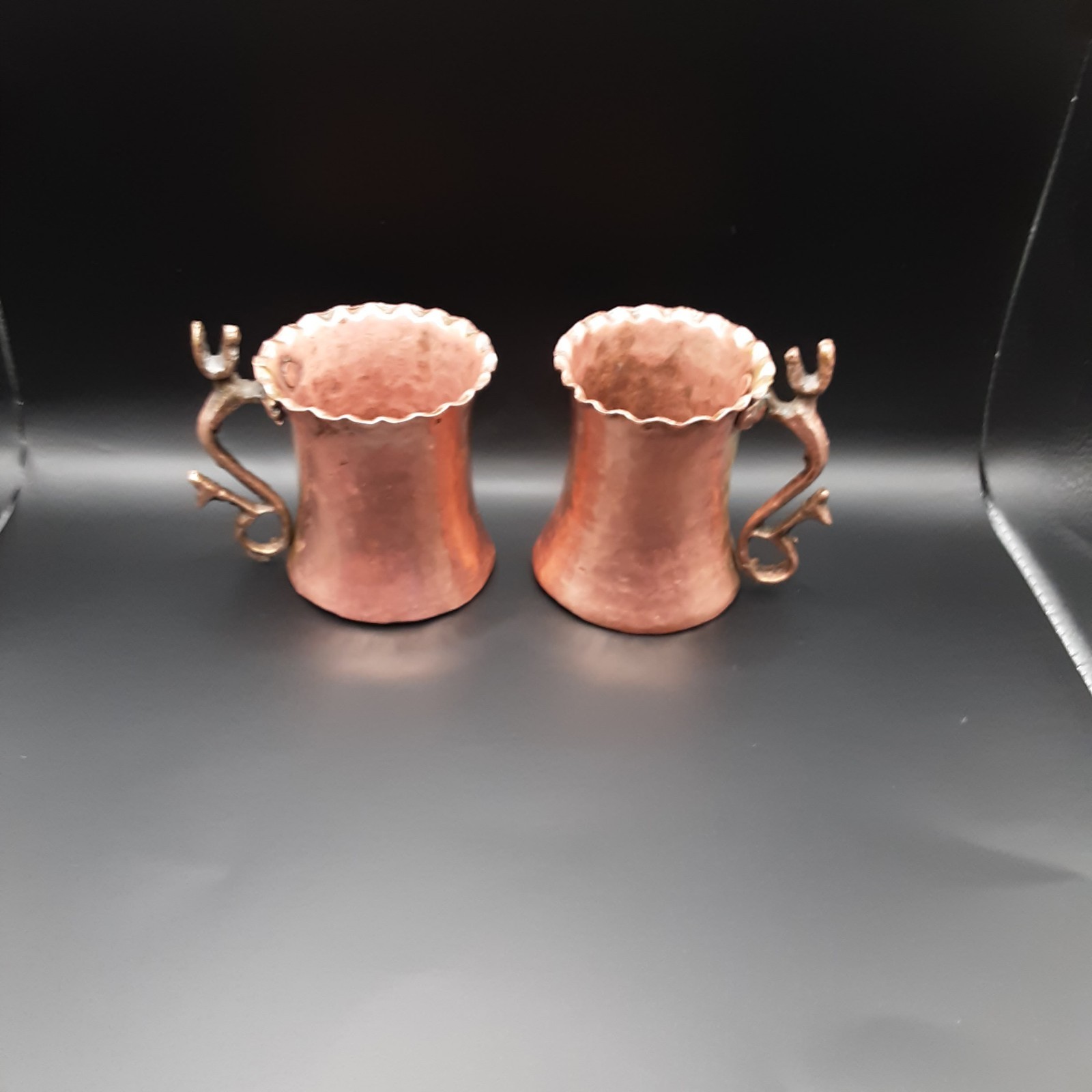 Copper Beer Mugs Handcrafted Moscow Mule Cups Set of 2