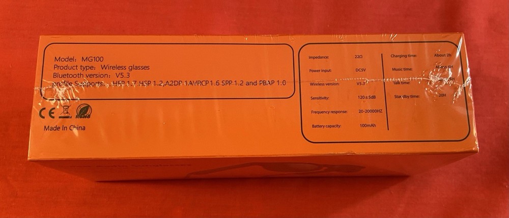 Smart Audio Sunglasses Bluetooth Wireless Audio Glasses Model MG100