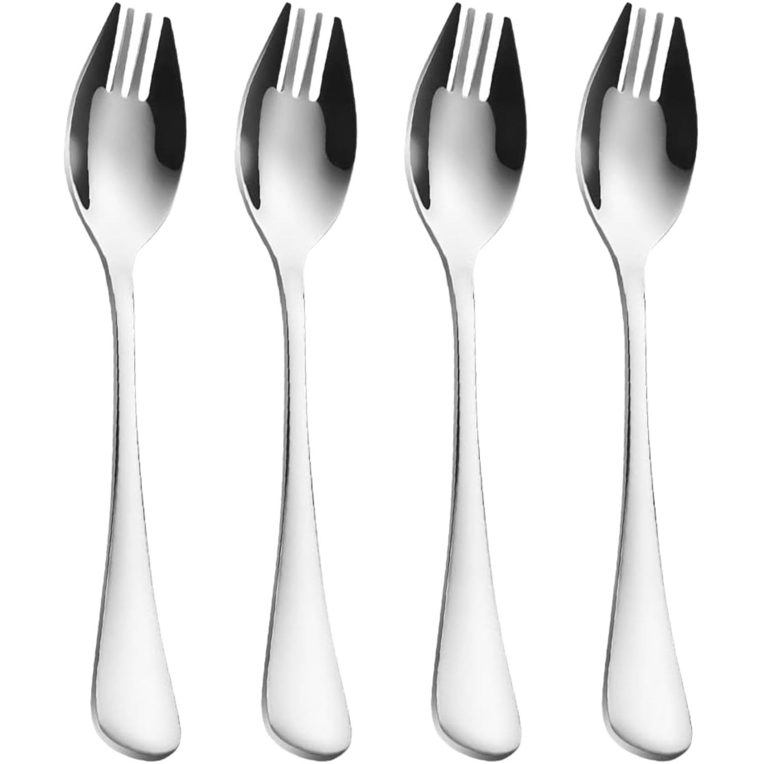 Metal Spork Reusable Sporks,4-Pack Food-Grade Stainless Steel Sporks, 7.28 Inche