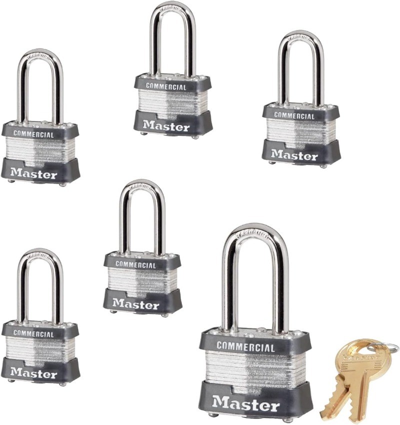 Master Lock - (6) Keyed Alike Locks w/ 12 Keys, 3KALF-6