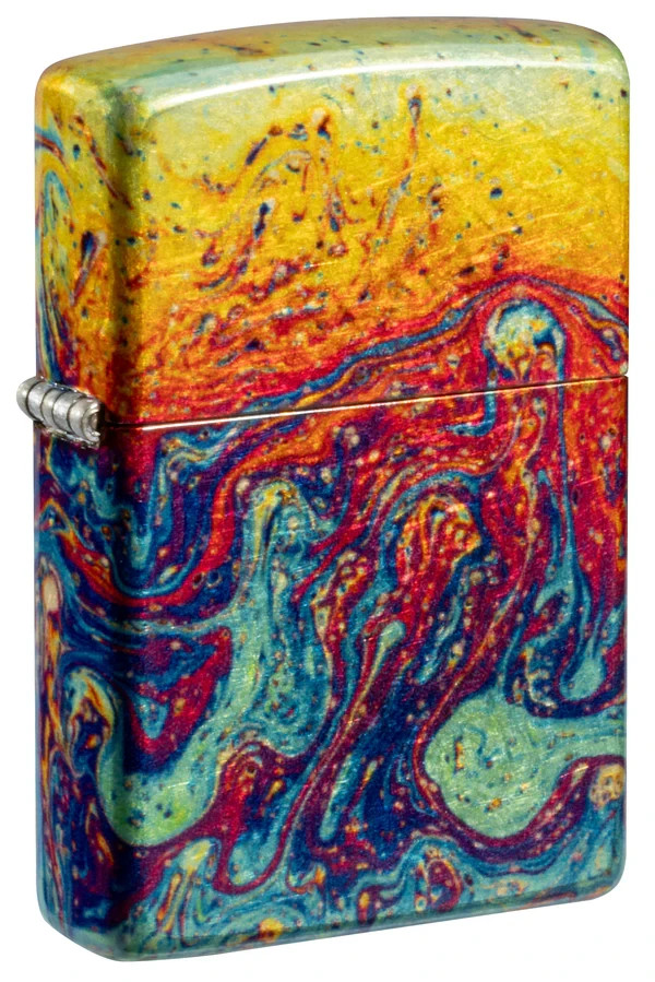 Zippo Premium Windproof Lighter Mixed Abstract Flame Design USA 1CT