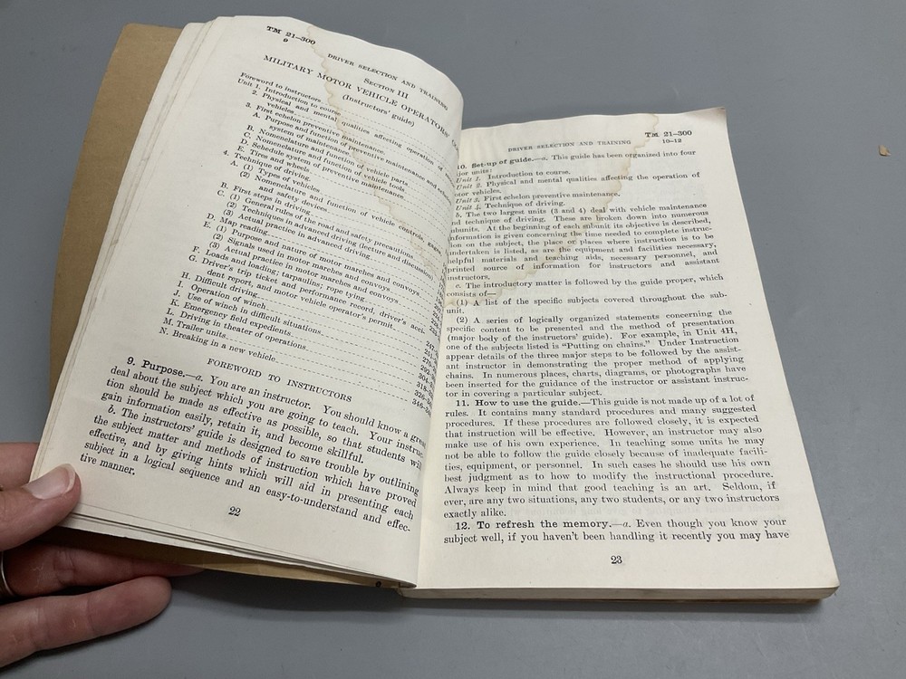 WWII US Driver Selection and Training Manual- lg417