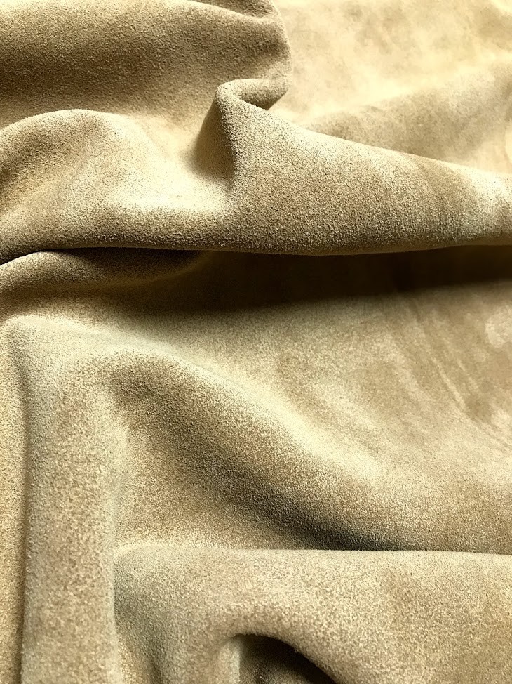 PREMIUM CAMEL BROWN/SAND BROWN SUEDE SPLIT LEATHER COWHIDE