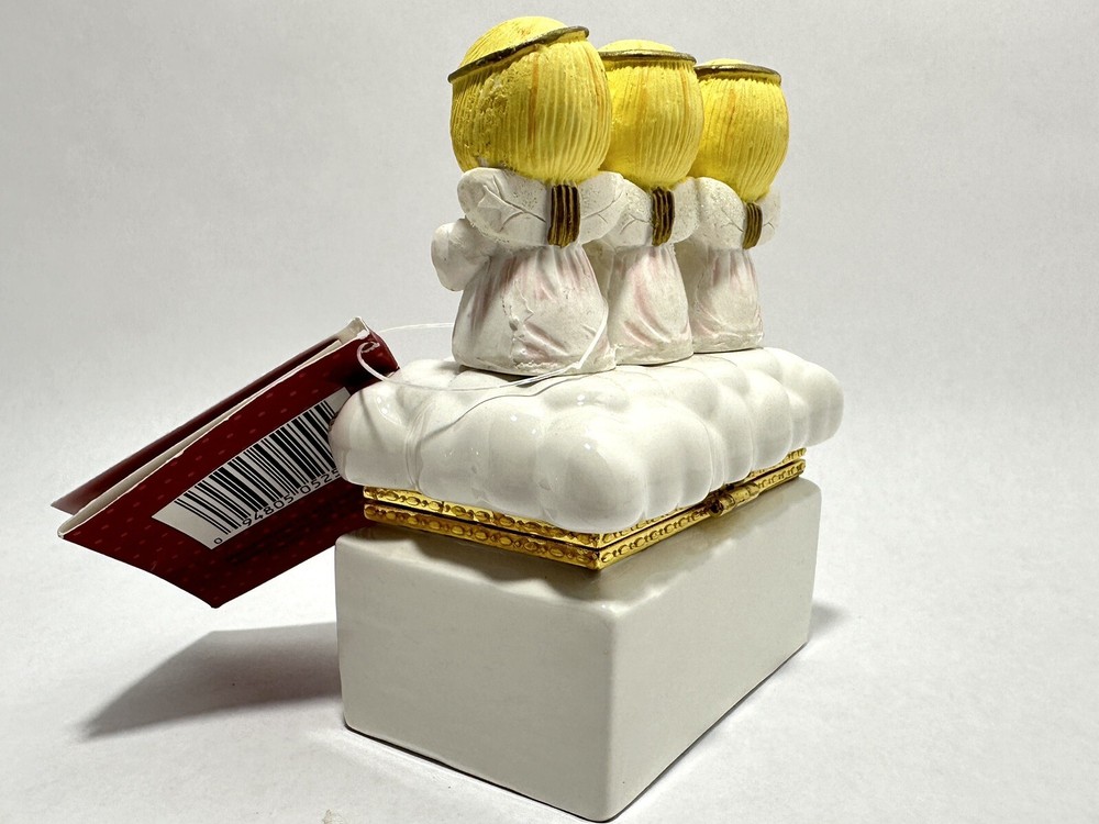 Hallmark Three Angels Hinged Trinket Box Empty